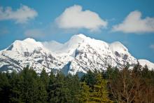 snow on a mountain